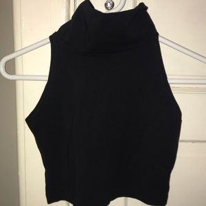 American apparel black crop top